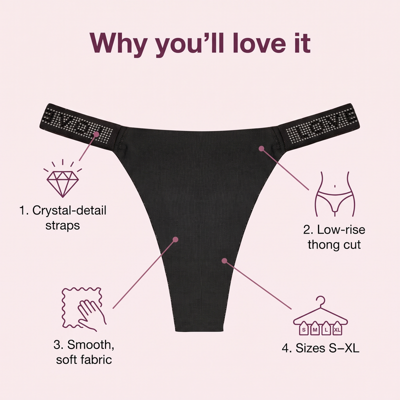Crystal-Strap Thong