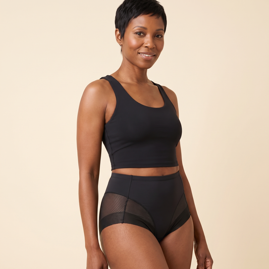 High-Rise Ice-Silk Shaping Briefs (4-Pack) in 4 Black