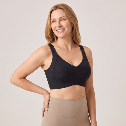 Ribbed Push-Up Bralette (3-Pack) in 3 Black