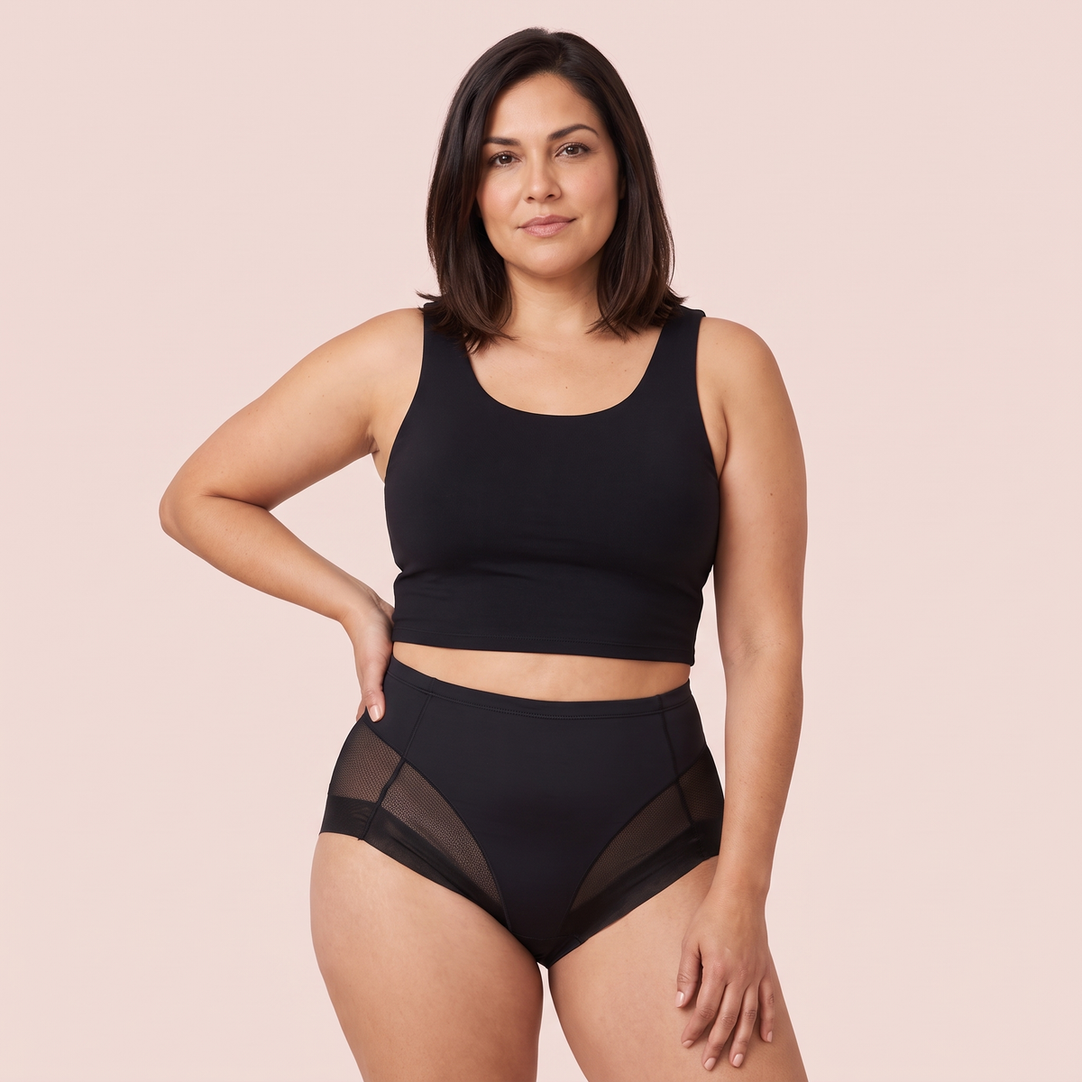 High-Waist Tummy Control Brief in Black