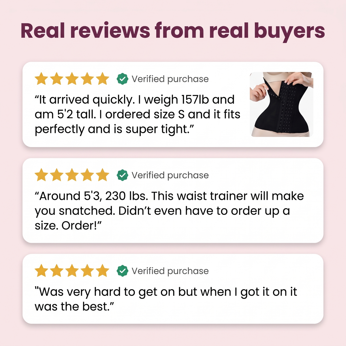 Real reviews from verified buyers
