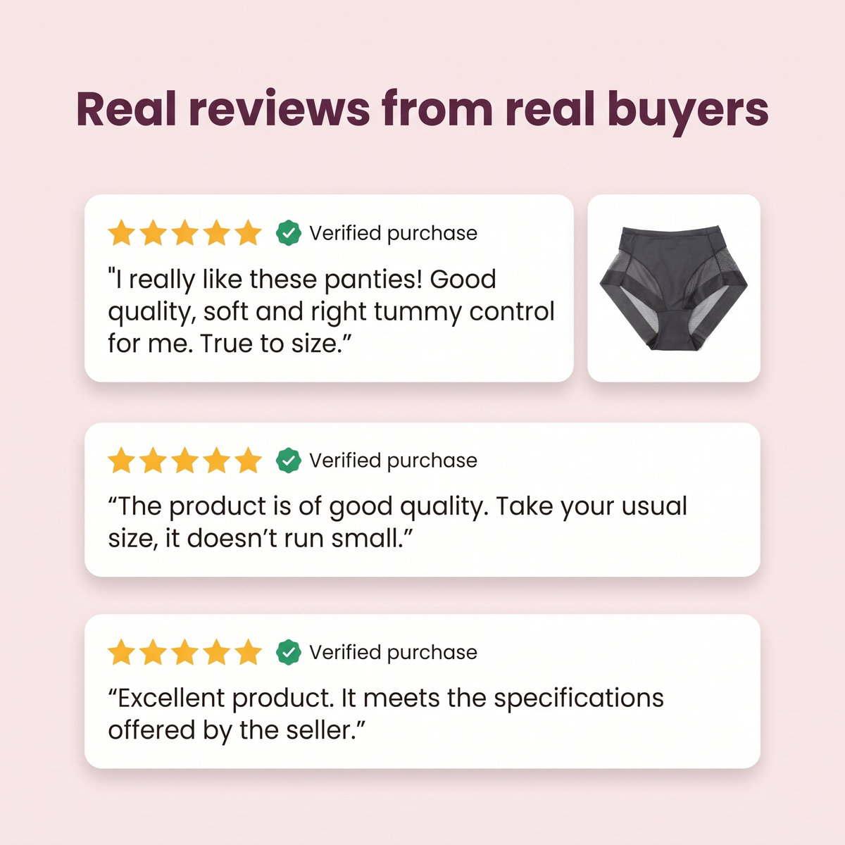 Real reviews from verified buyers