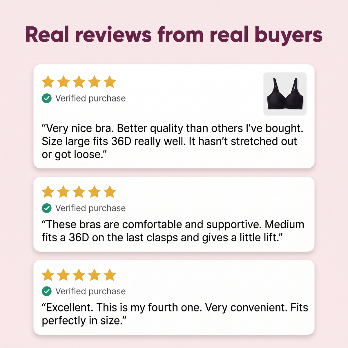 Real reviews from verified buyers