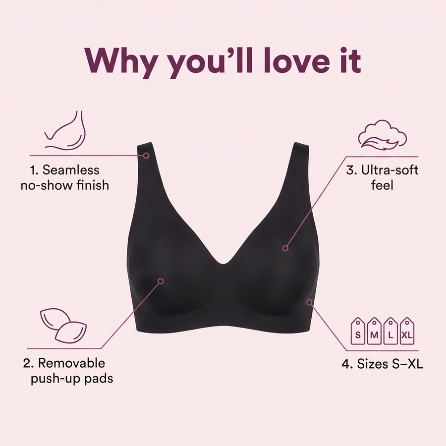 No-Show Seamless Push-Up Bra